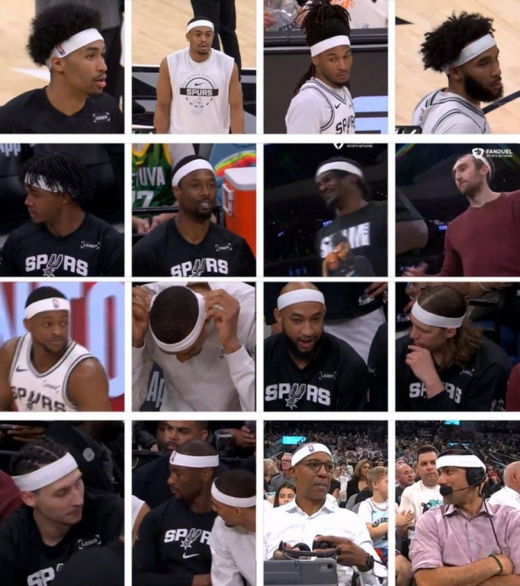 开云登录入口地址-全员齐上阵！圣安东尼奥不正经新闻+1 马刺本赛季的头带帮